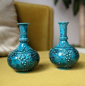 Ceramic Mini sea green decorative vases set